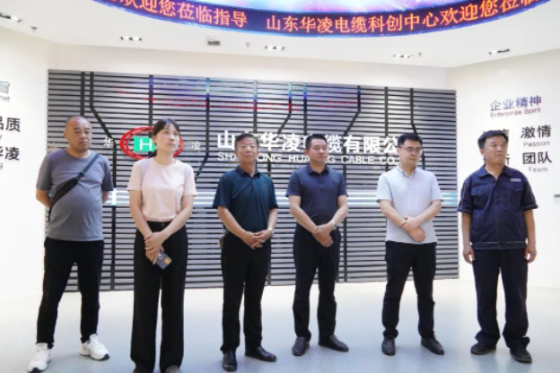 濟南市工商聯(lián)商協(xié)會黨委辦公室主任李少俊，荊州市沙市區(qū)崇文街道黨工委書記胡鵬，沙市區(qū)文旅局局長楊媛璋一行蒞臨山東華凌電纜有限公司進(jìn)行參觀調(diào)研。在調(diào)研期間，他們首先聽取了有關(guān)中白新材料產(chǎn)業(yè)園建設(shè)情況的介紹。