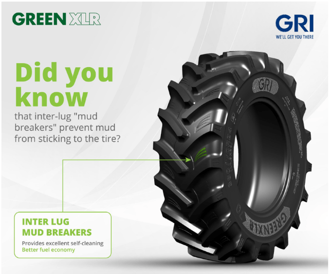 環(huán)保先鋒！GRI推出農(nóng)用輪胎，采用78.6%可持續(xù)材料