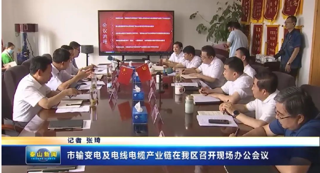 為促進產(chǎn)業(yè)鏈的協(xié)同發(fā)展，山東省泰安市輸變電裝備及電線電纜產(chǎn)業(yè)鏈商(協(xié))會于7月8日召開了一場工作推進會議。會議吸引了產(chǎn)業(yè)鏈商(協(xié))會的會長、副會長、監(jiān)事長、秘書長單位以及鏈內(nèi)20余家重點企業(yè)參與。